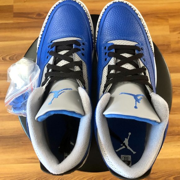 Jordan 3 Retro Varsity Royal Cement Deadstock - Picture 5 of 6